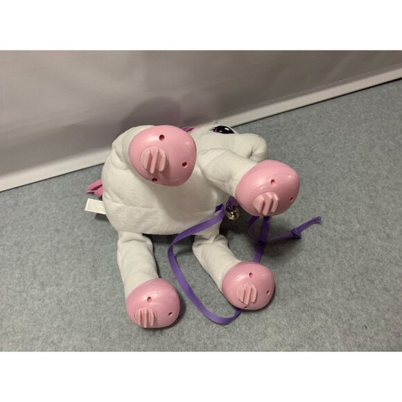 Peppy Pets Unicorn Leash Plush Stuffed Animal Doll Toy White Bouncing Walking in - Picture 4 of 6